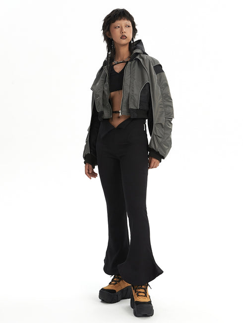 MA-1 Bomber Jacket Reflective Splicing Jacket - ROUTINE FASHION